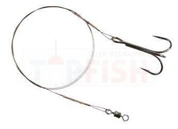 Mikado Przypon Stalowy z Kotwicą nr1 40cm-10kg-2x -Brąz