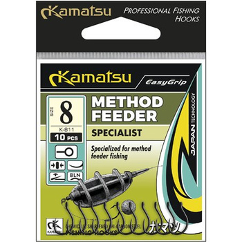 Kamatsu Method Feeder Specialist 10 Czarny Nikiel Oczko