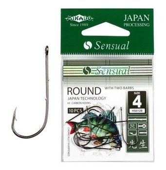 Mikado Haczyk Round z Zadziorami Nr 2- Czarne- 10szt